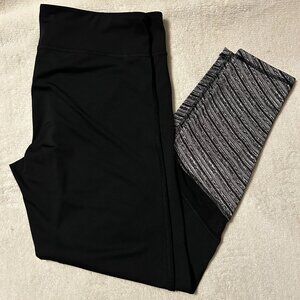 Live Love Dream Black & Grey Leggings Size XL